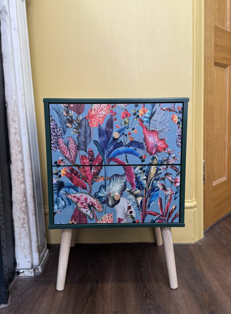 Tropical themed bedside drawers